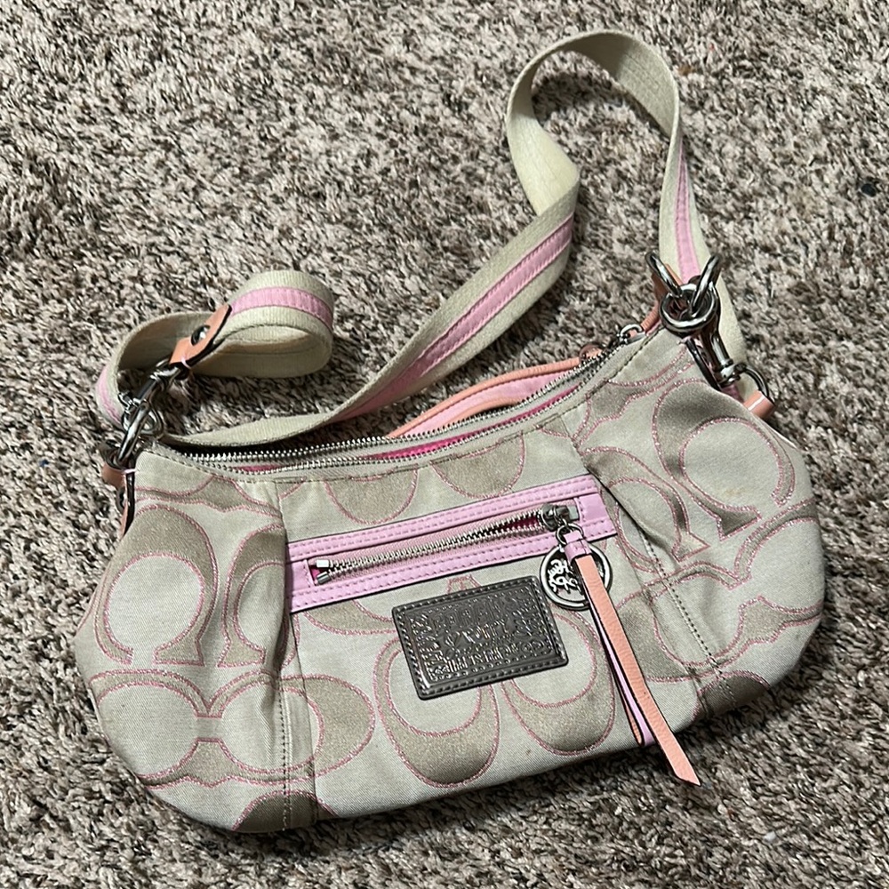 Coach Pink and Cream Women's Bag